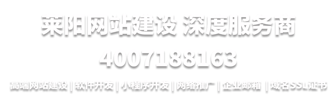 莱阳网站建设深度服务商4007188163