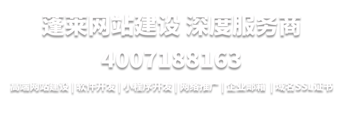 蓬莱网站建设深度服务商4007188163