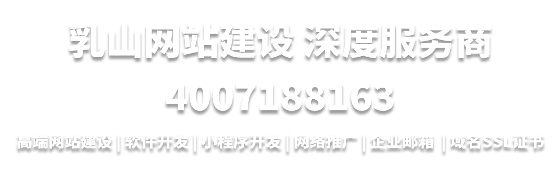 乳山网站建设深度服务商4007188163