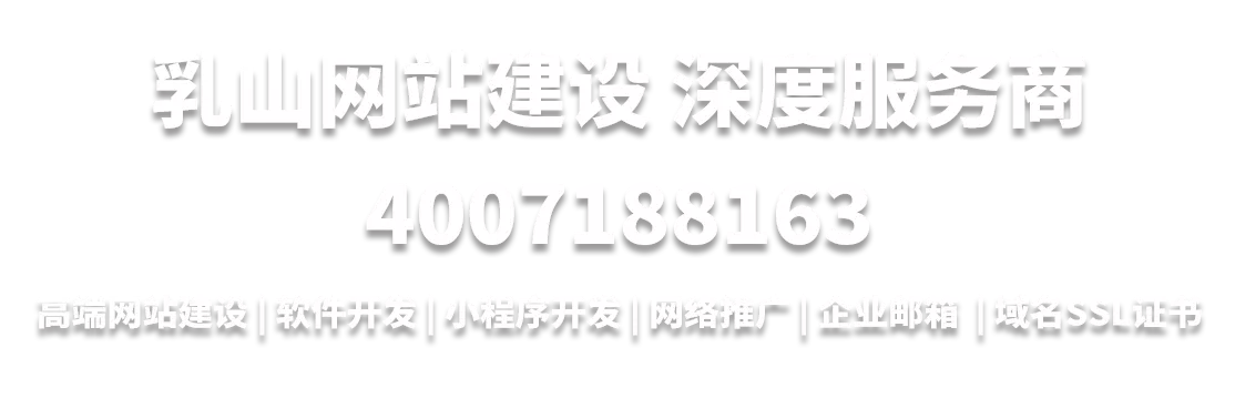 乳山网站建设深度服务商4007188163